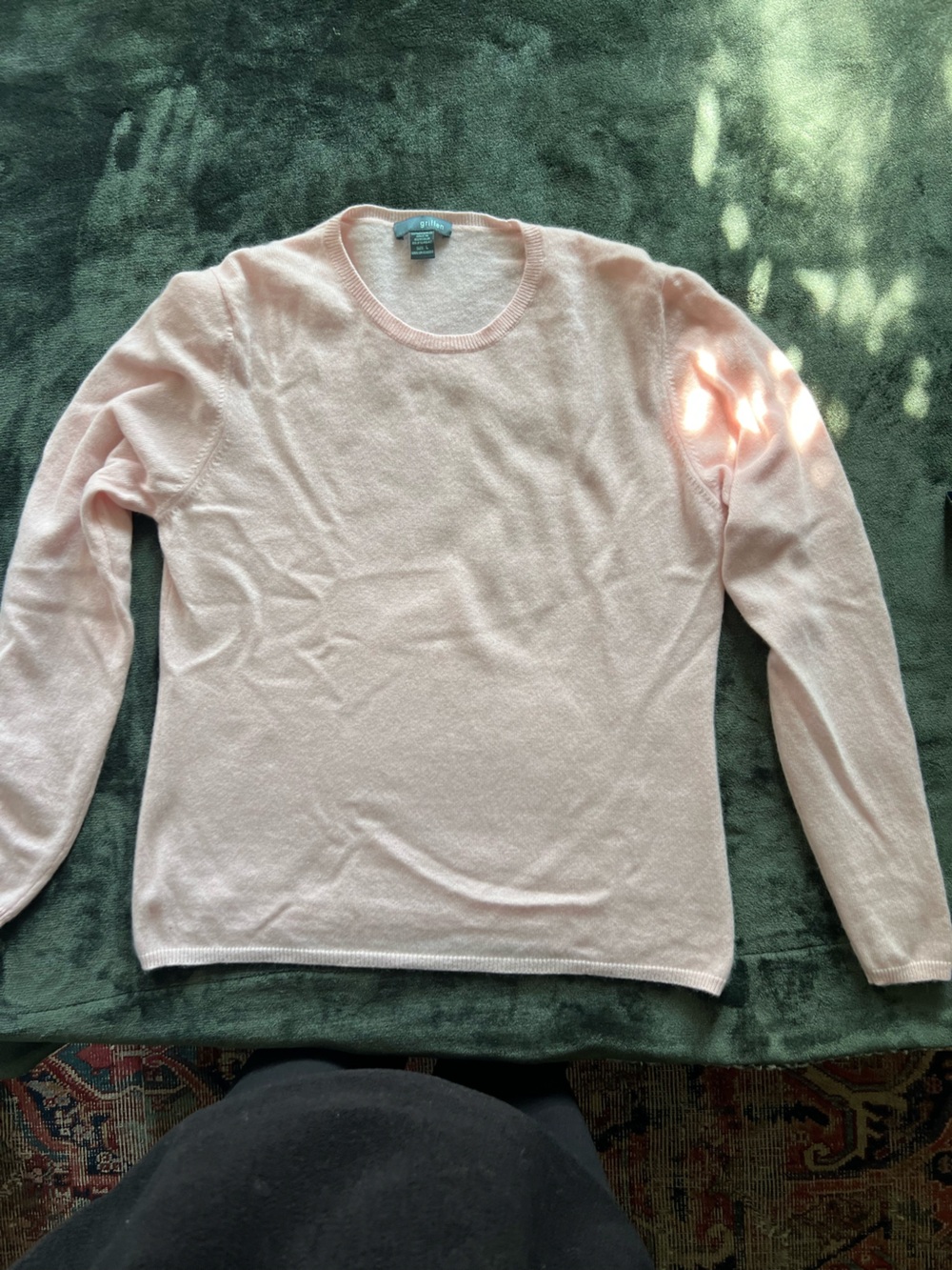 GRIFFEN Blush Pink Knit Cashmere Sweater..perfect condition ..